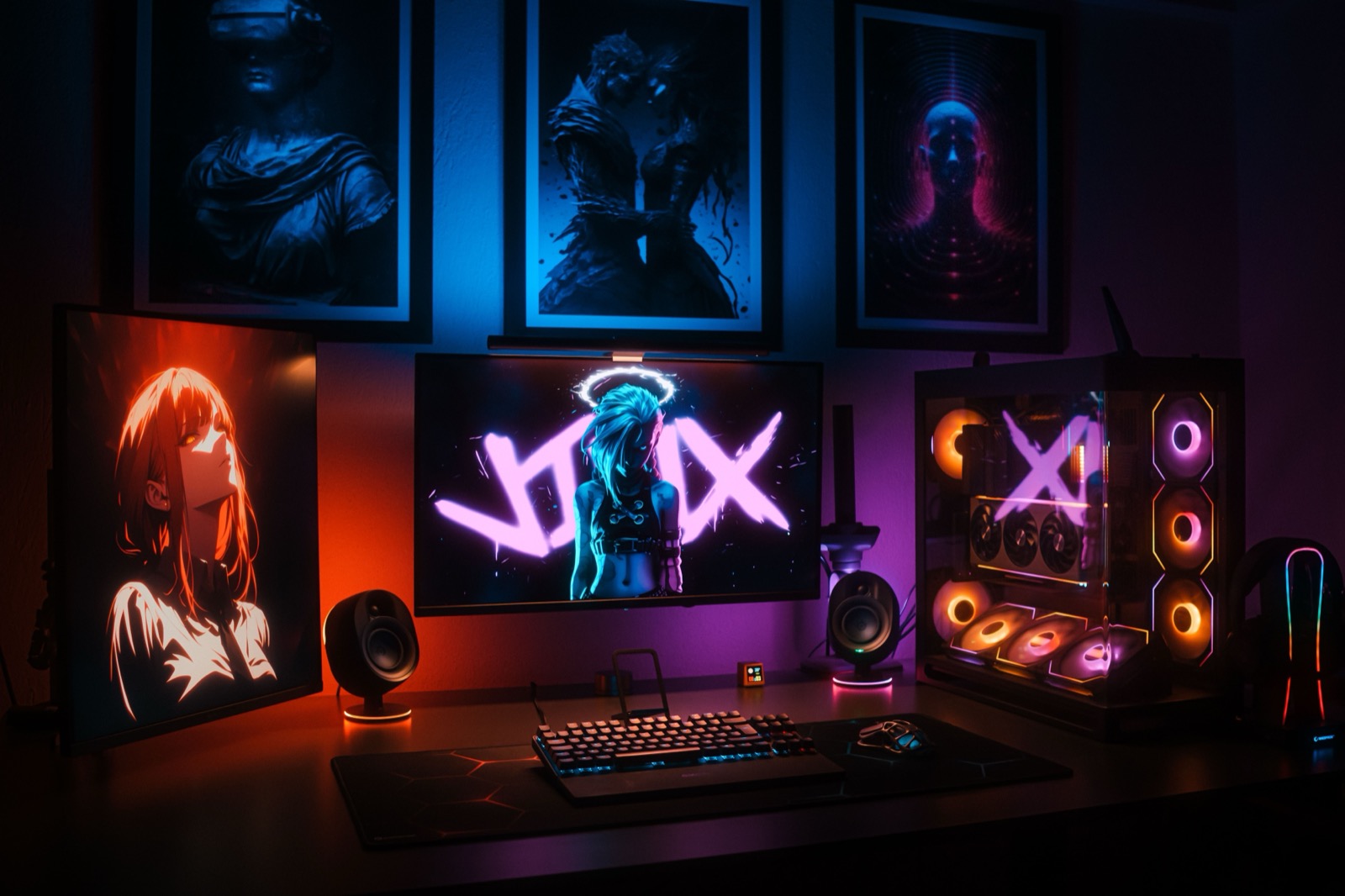 Gaming battlestation setup